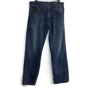 VTG Old Navy Men’s Denim Jeans w/ Leather Trim